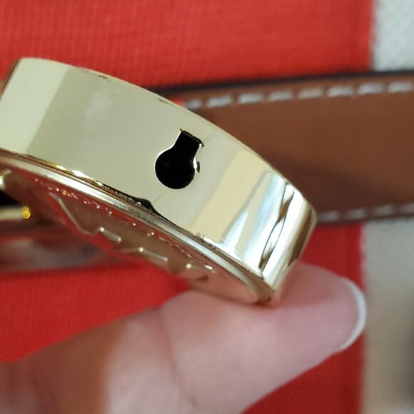 MICHAEL KORS purse Hamilton Red stripe Cream canvas/leather handbag bag 14x12x6 - Picture 3 of 13